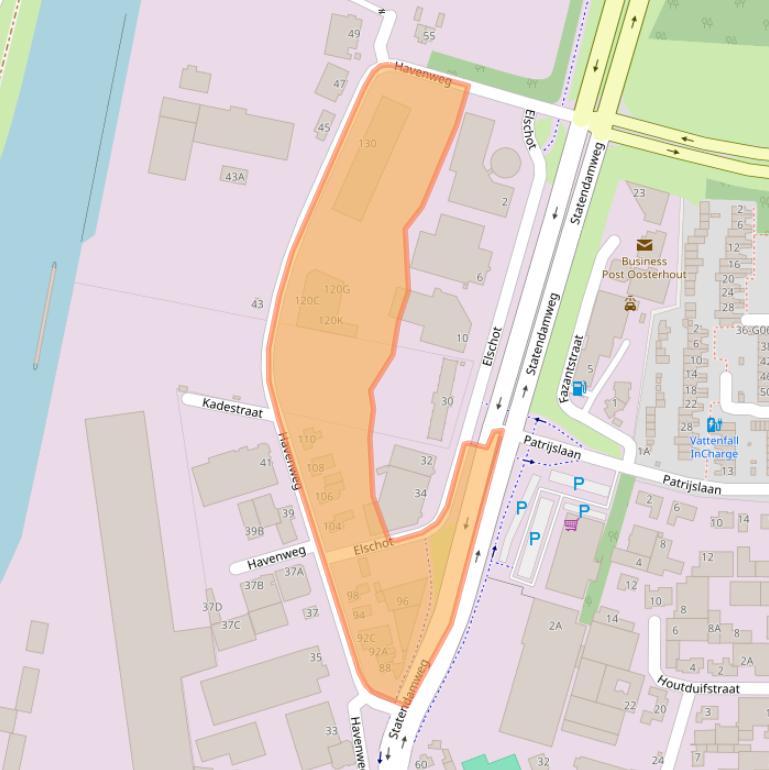 Kaart van postcodegebied 4905AB.