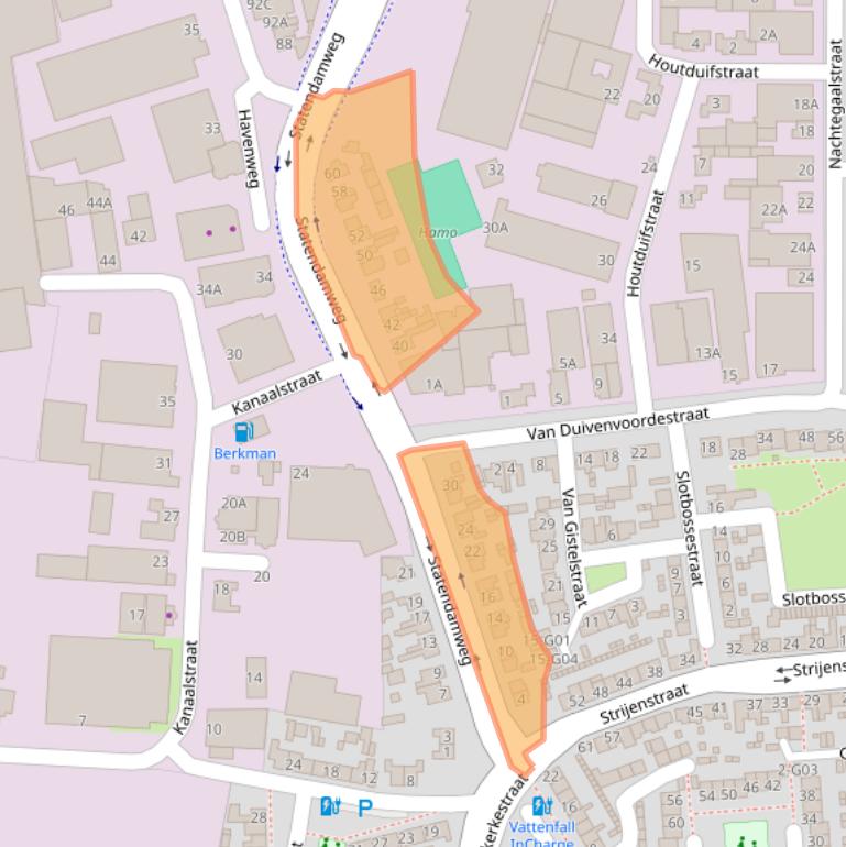 Kaart van postcodegebied 4905AE.