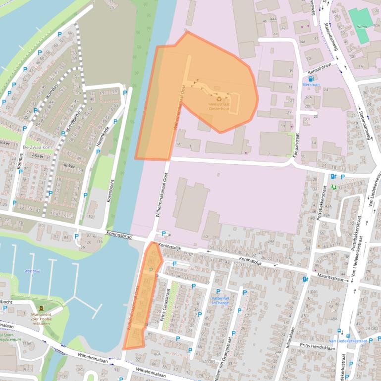 Kaart van postcodegebied 4905AG.