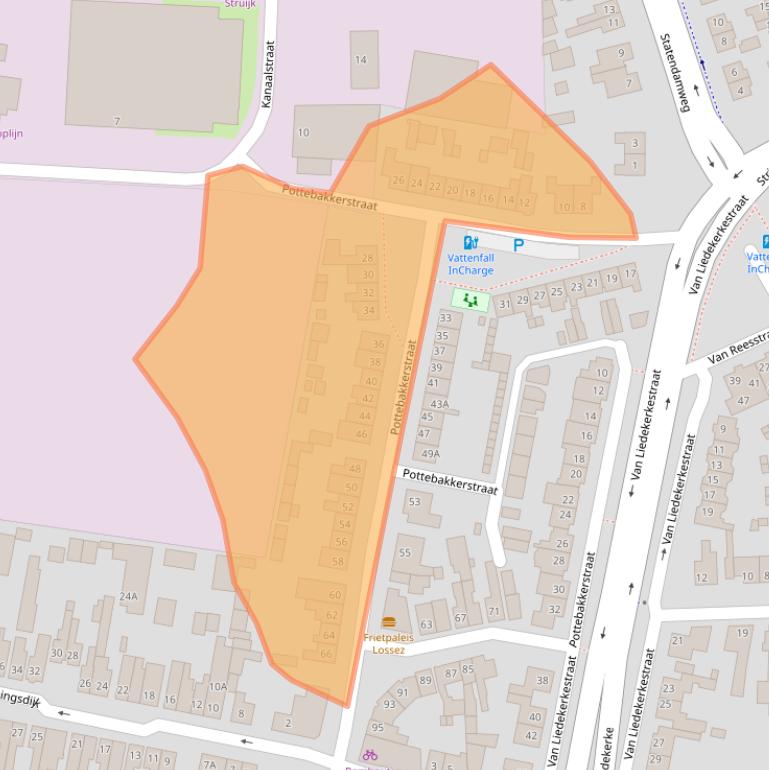 Kaart van postcodegebied 4905AK.