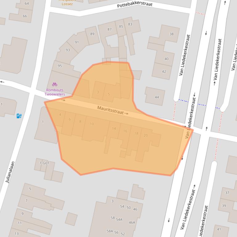 Kaart van postcodegebied 4905AL.