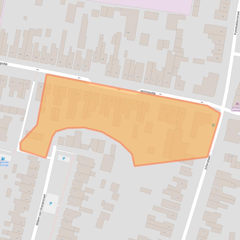 Kaart van postcodegebied 4905AM.