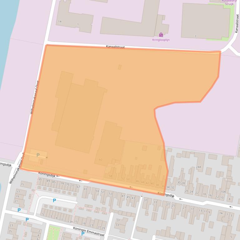 Kaart van postcodegebied 4905AR.