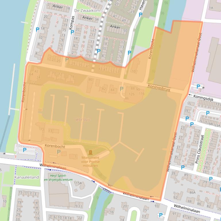 Kaart van postcodegebied 4905AS.