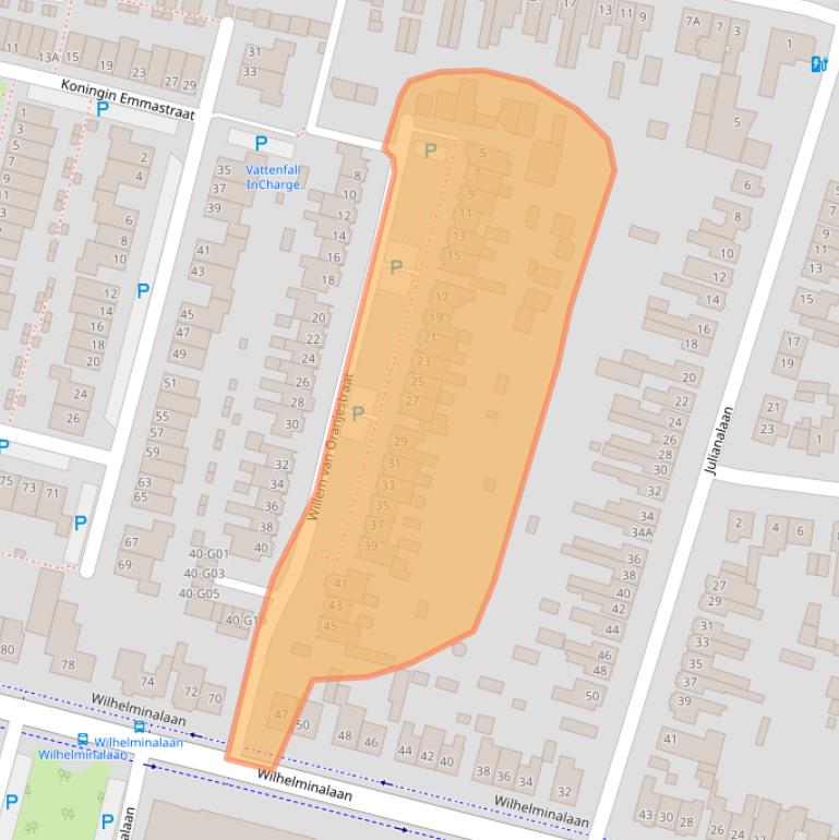 Kaart van postcodegebied 4905BA.