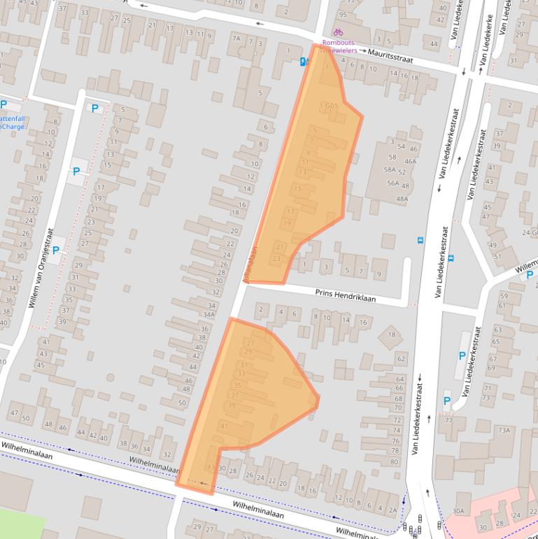 Kaart van postcodegebied 4905BC.