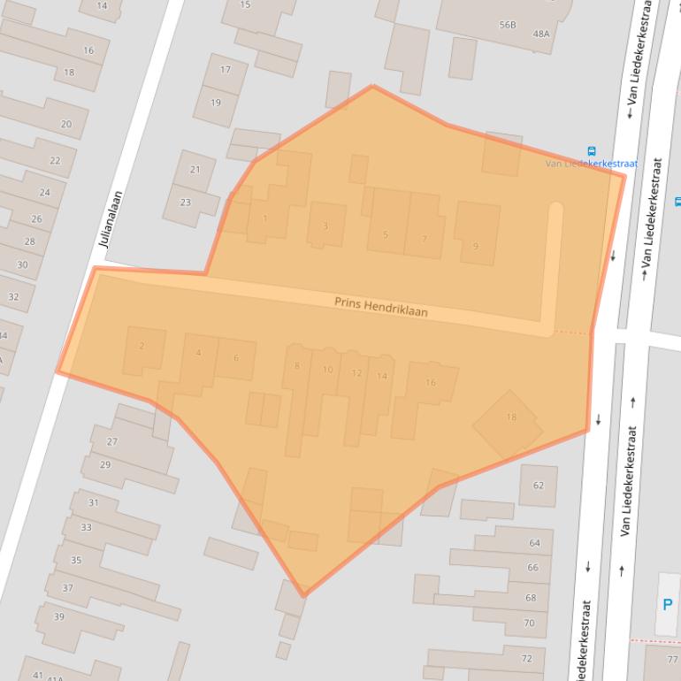 Kaart van postcodegebied 4905BE.