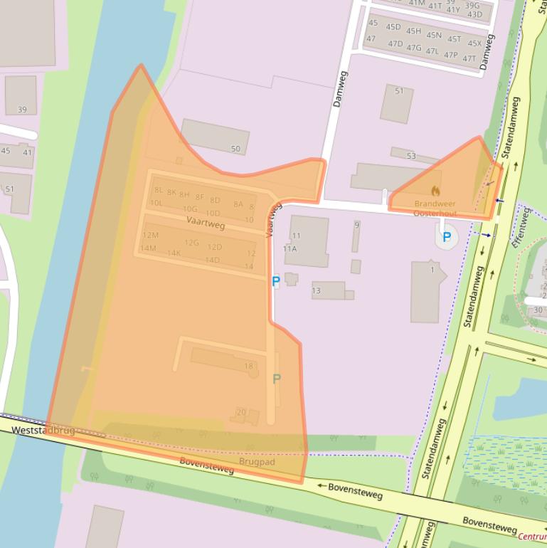 Kaart van postcodegebied 4905BL.