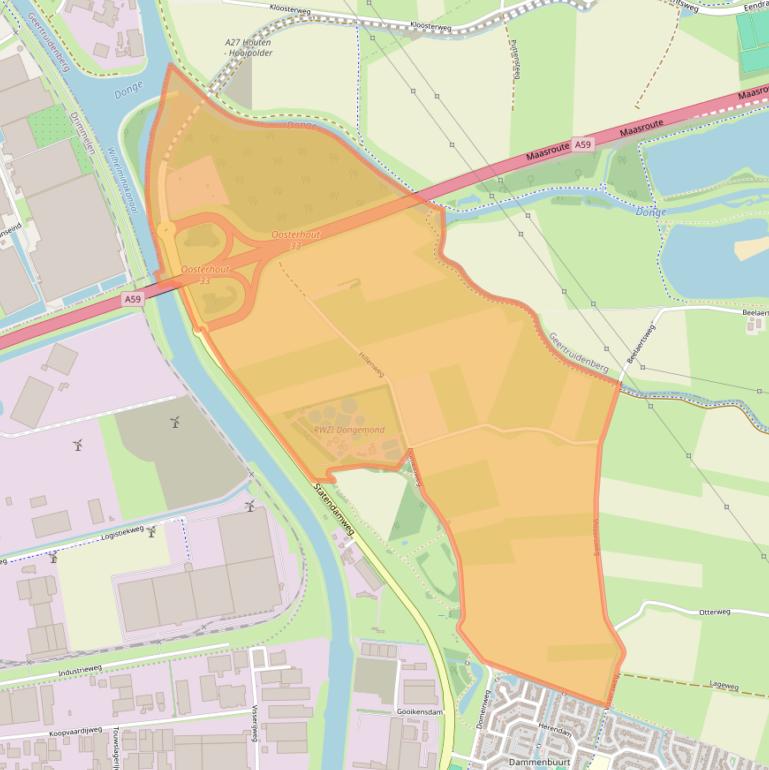 Kaart van postcodegebied 4905BP.