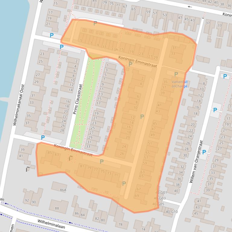 Kaart van postcodegebied 4905BZ.