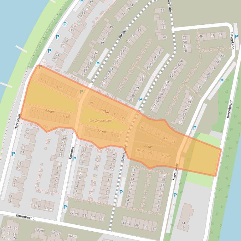 Kaart van postcodegebied 4905CA.