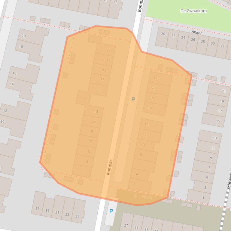 Kaart van postcodegebied 4905CC.