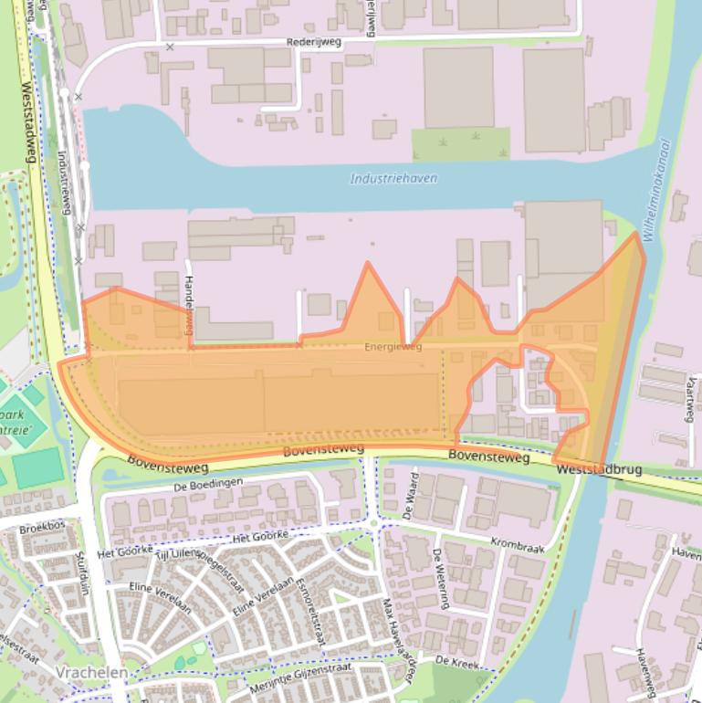 Kaart van postcodegebied 4906CG.