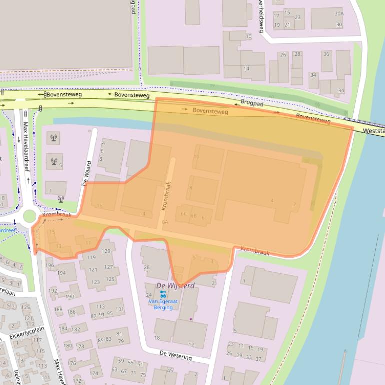 Kaart van postcodegebied 4906CR.