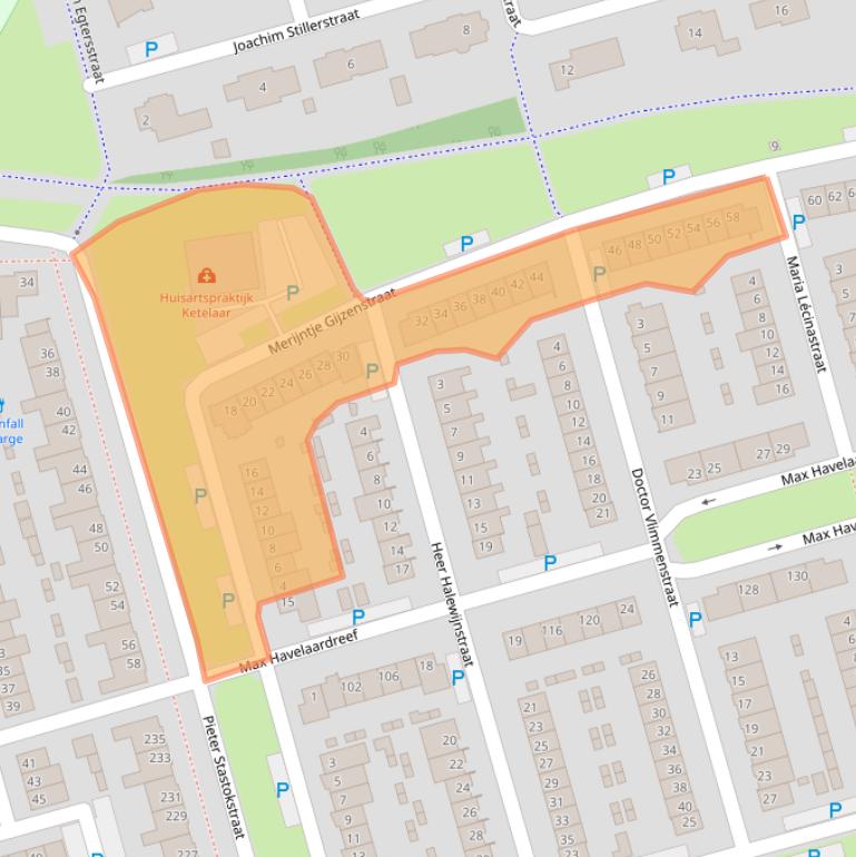 Kaart van postcodegebied 4906EA.