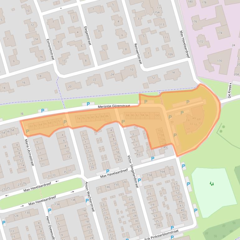 Kaart van postcodegebied 4906EB.
