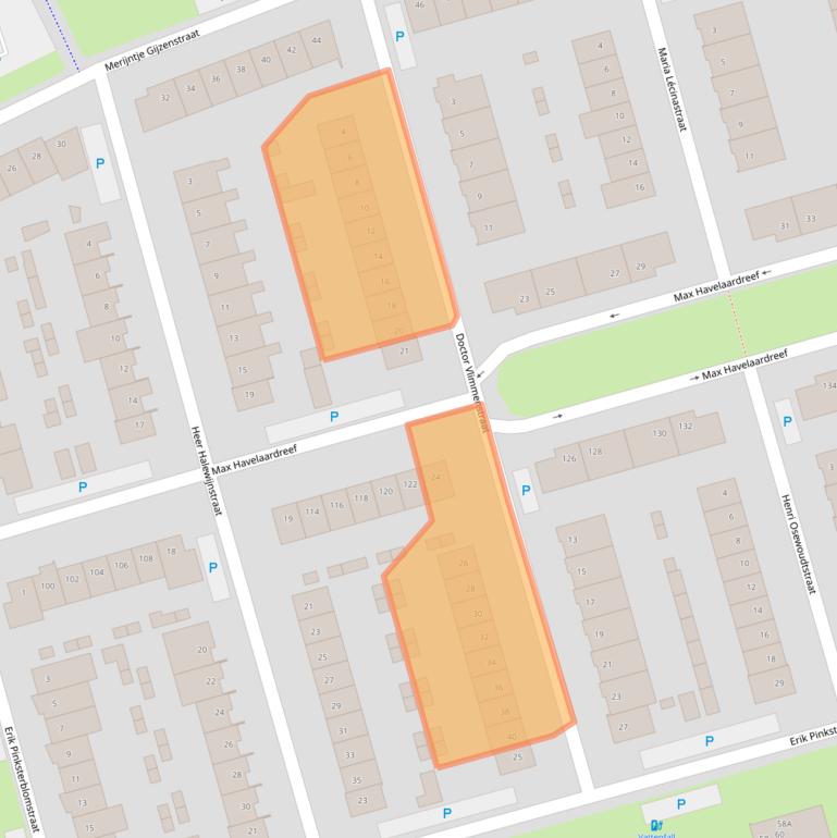 Kaart van postcodegebied 4906EE.