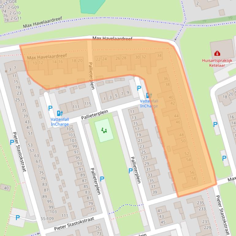 Kaart van postcodegebied 4906EV.