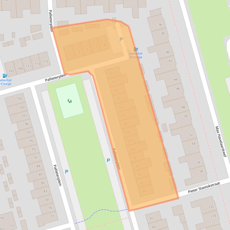 Kaart van postcodegebied 4906EW.