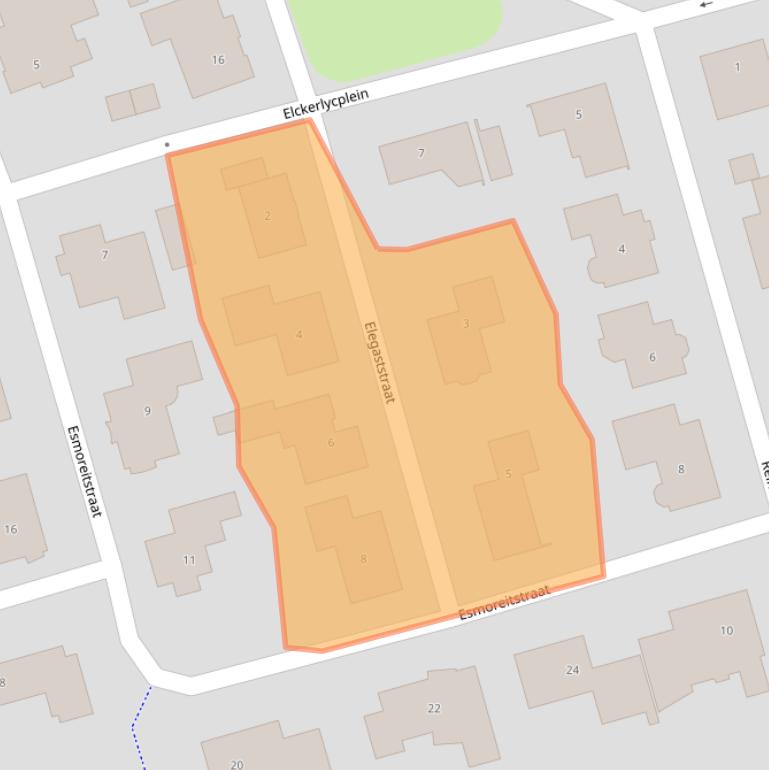 Kaart van postcodegebied 4906HJ.