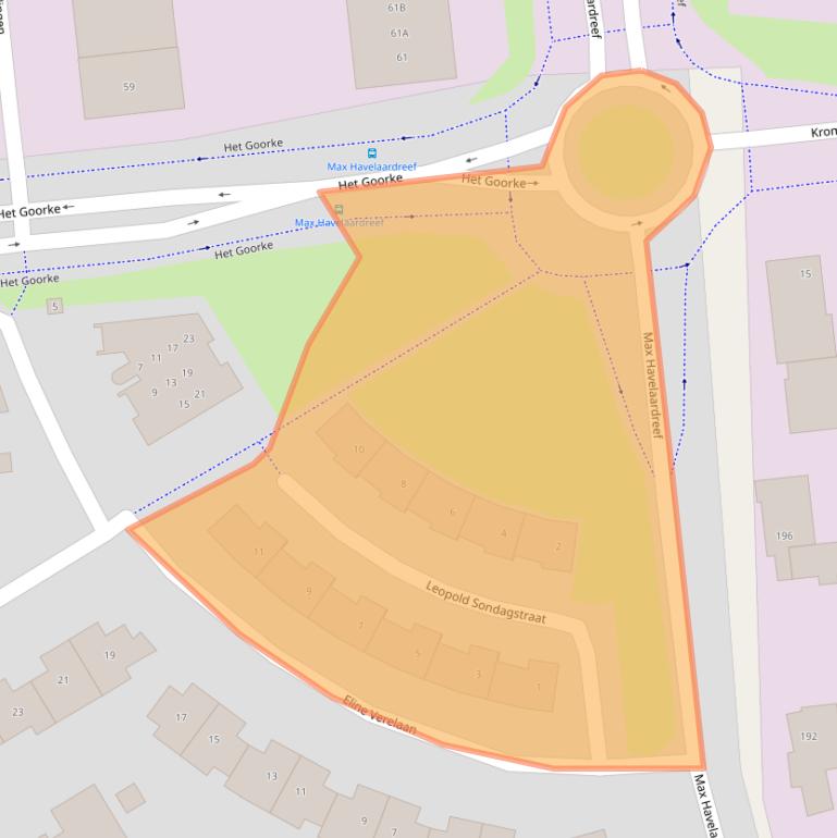 Kaart van postcodegebied 4906HK.