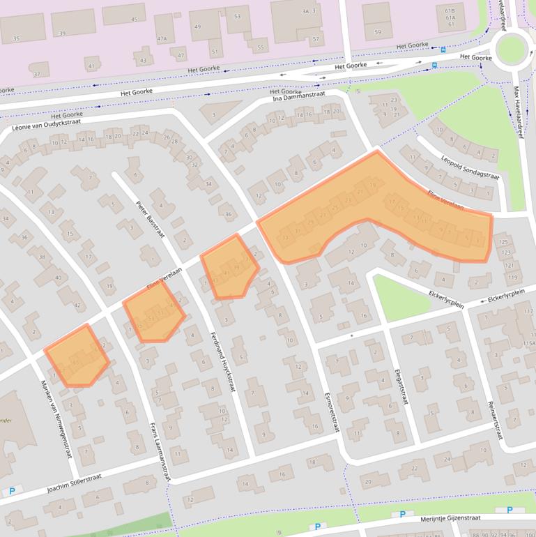 Kaart van postcodegebied 4906HL.