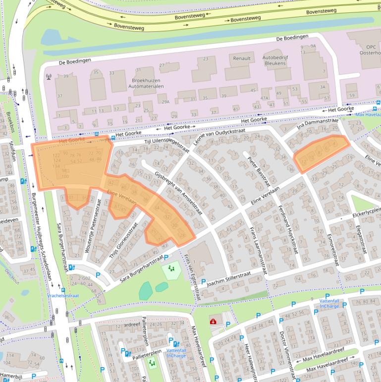 Kaart van postcodegebied 4906JA.