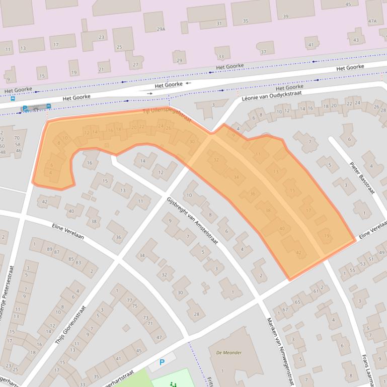 Kaart van postcodegebied 4906JB.