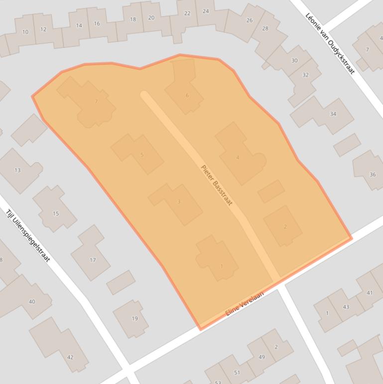 Kaart van postcodegebied 4906JE.