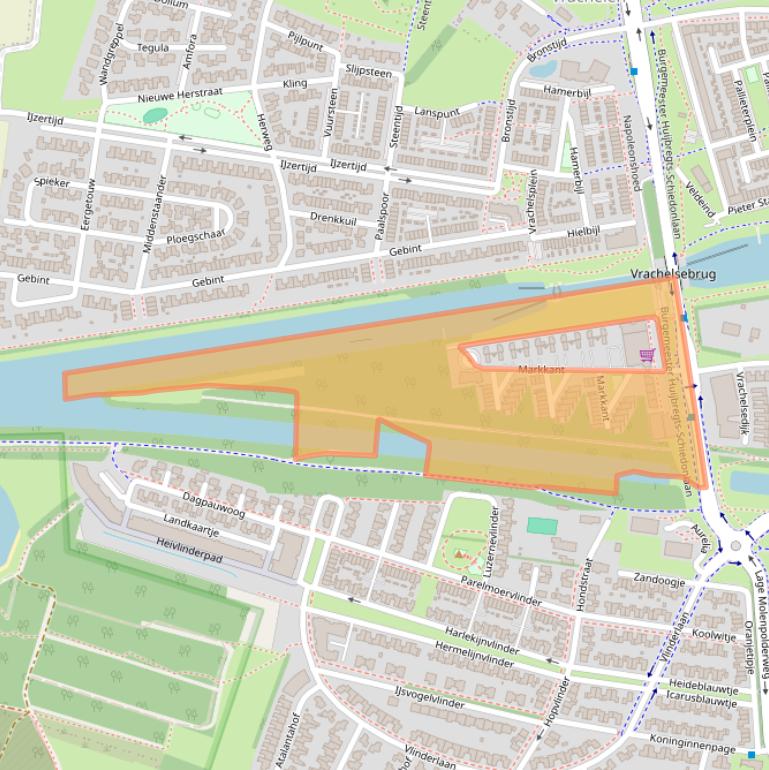 Kaart van postcodegebied 4906KB.