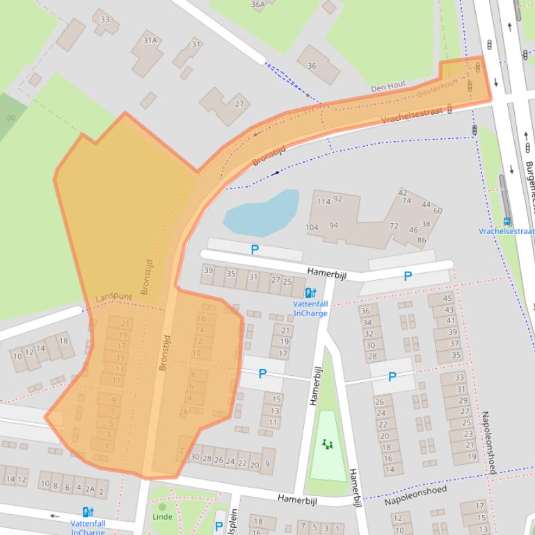 Kaart van postcodegebied 4906LA.