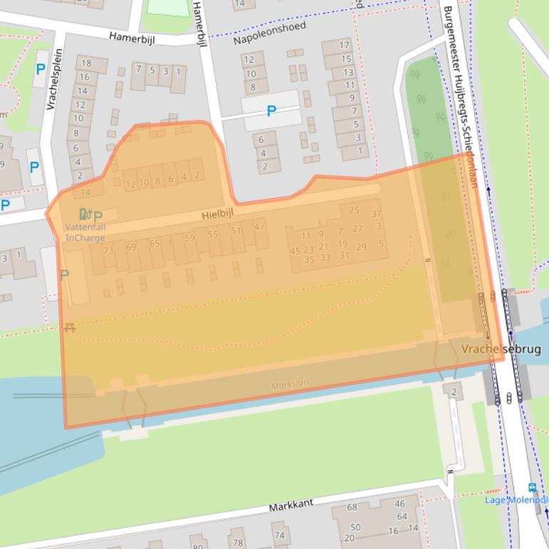 Kaart van postcodegebied 4906LH.