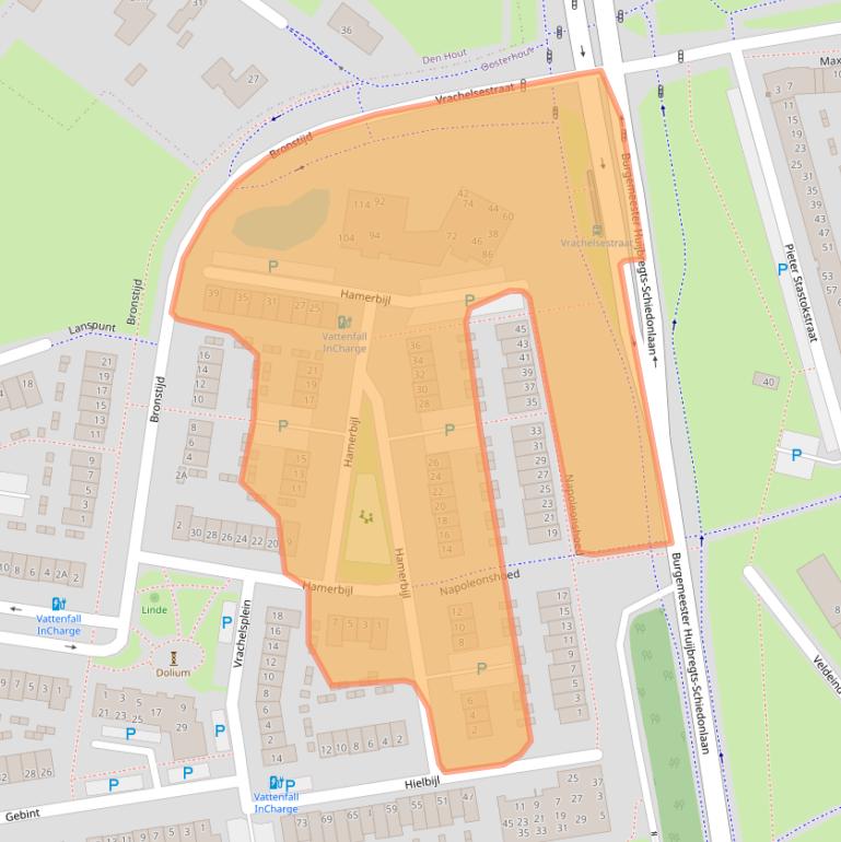 Kaart van postcodegebied 4906LJ.