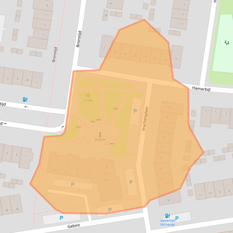 Kaart van postcodegebied 4906LK.