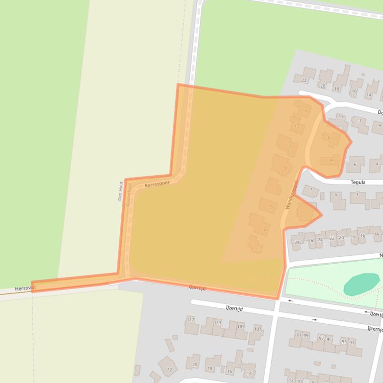 Kaart van postcodegebied 4906LV.