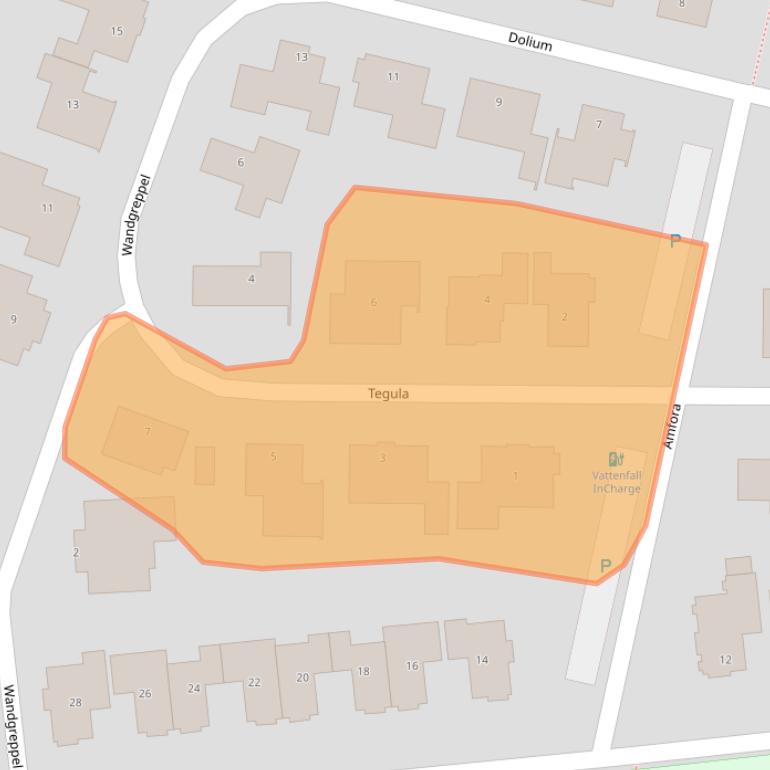 Kaart van postcodegebied 4906LW.