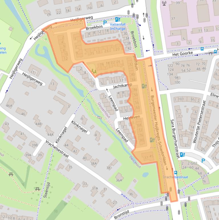 Kaart van postcodegebied 4906ME.