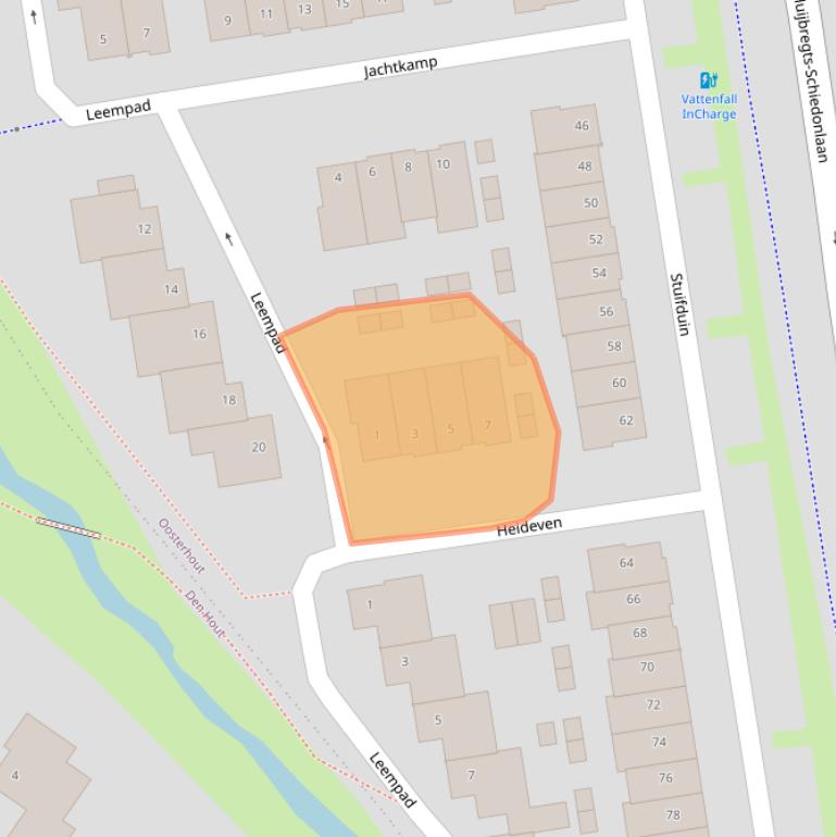 Kaart van postcodegebied 4906MG.