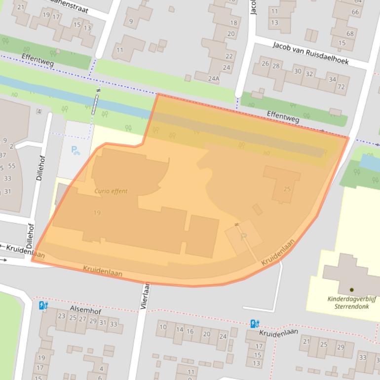 Kaart van postcodegebied 4907AA.