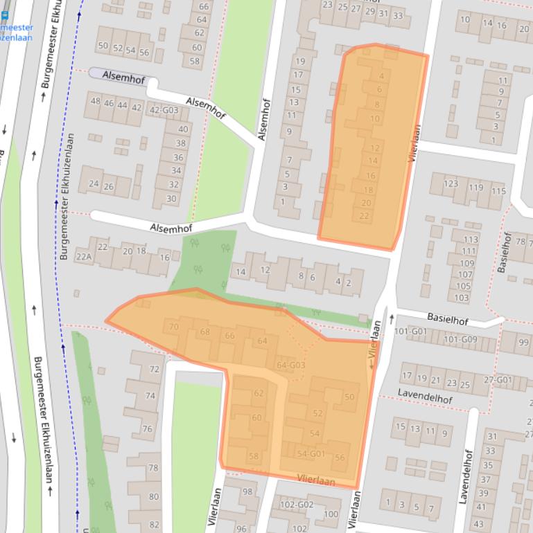 Kaart van postcodegebied 4907AD.