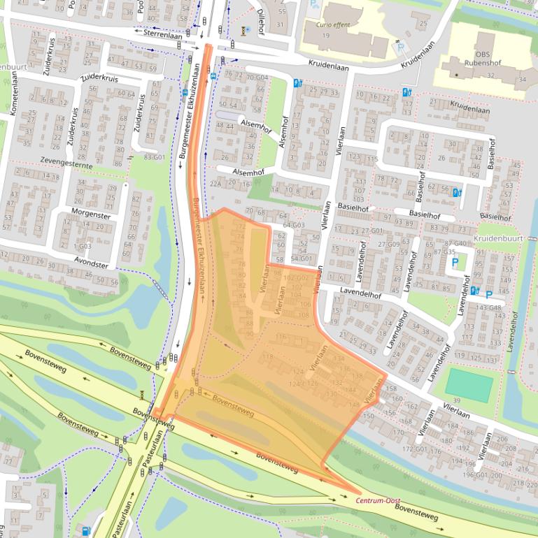 Kaart van postcodegebied 4907AE.