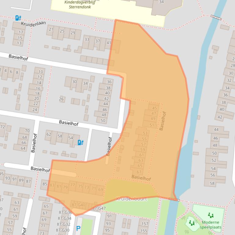 Kaart van postcodegebied 4907AH.