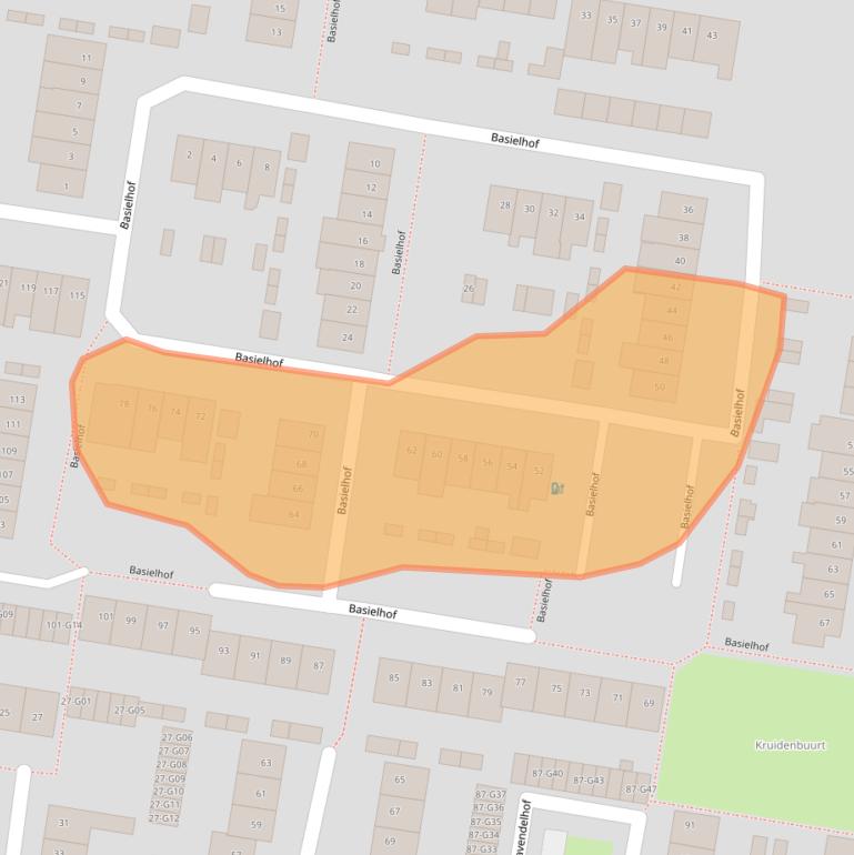 Kaart van postcodegebied 4907AL.