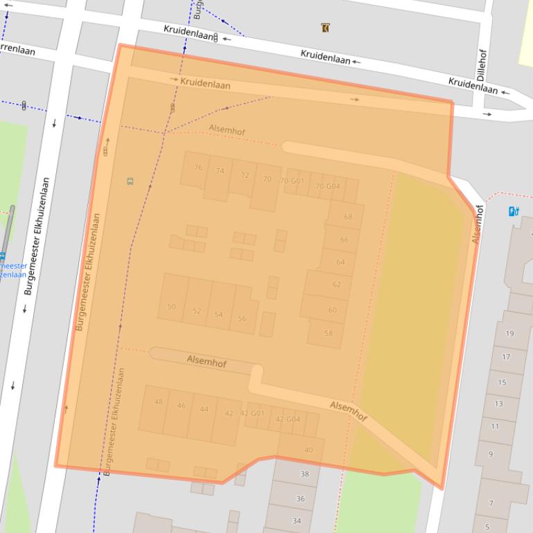 Kaart van postcodegebied 4907AP.