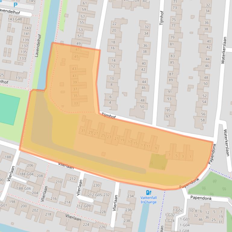 Kaart van postcodegebied 4907BC.