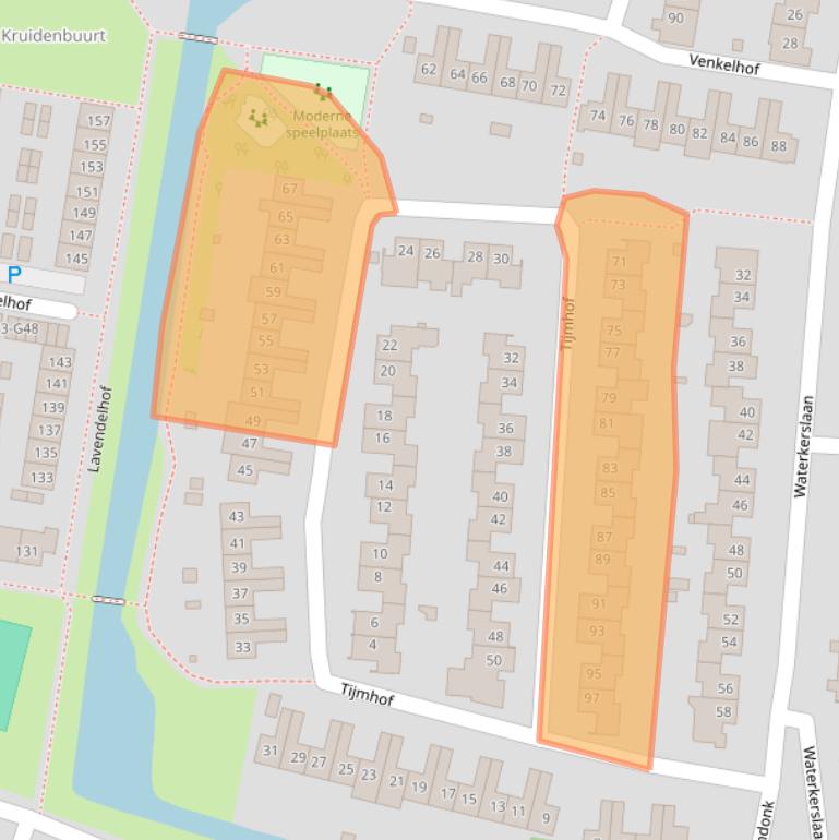 Kaart van postcodegebied 4907BD.