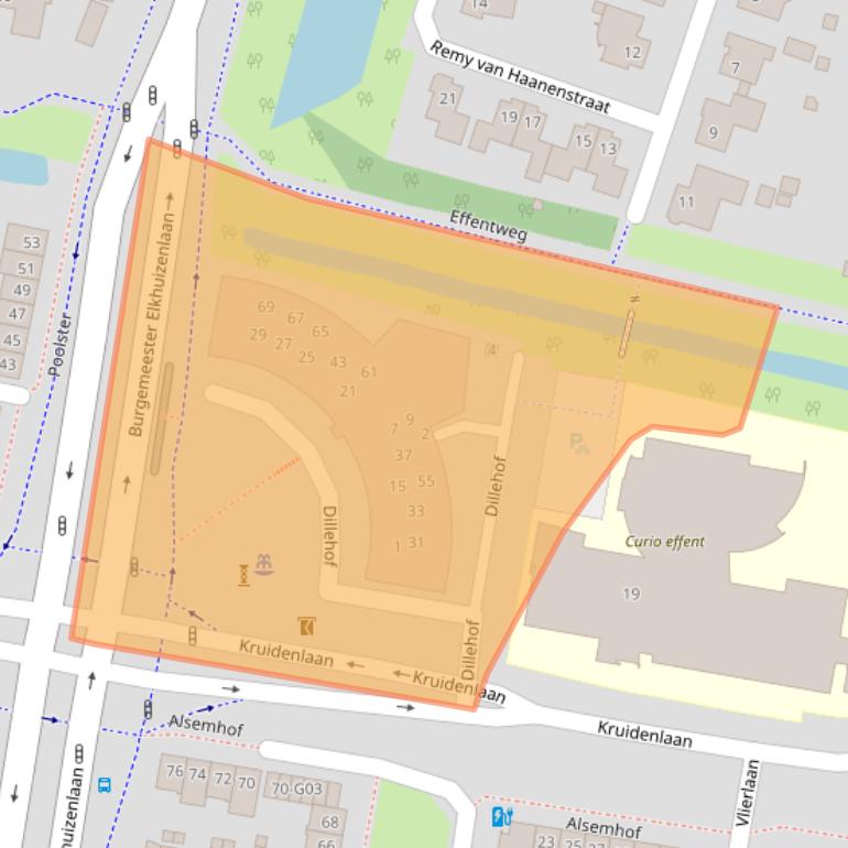 Kaart van postcodegebied 4907BG.