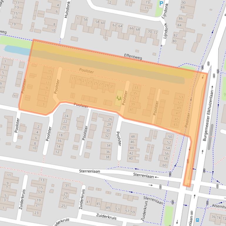 Kaart van postcodegebied 4907CA.