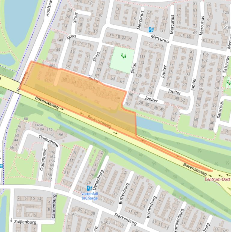 Kaart van postcodegebied 4907CL.