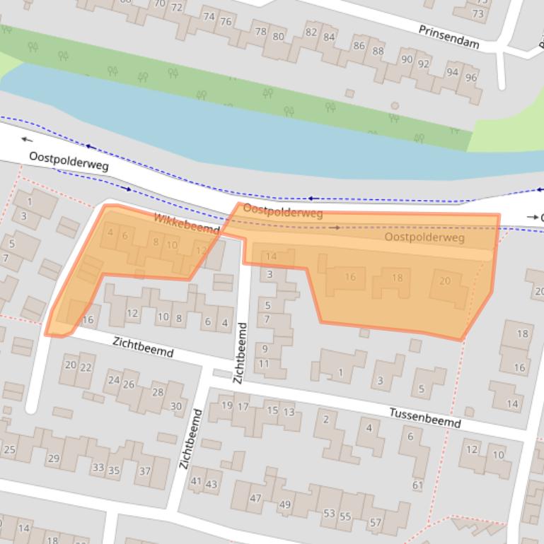 Kaart van postcodegebied 4907DA.